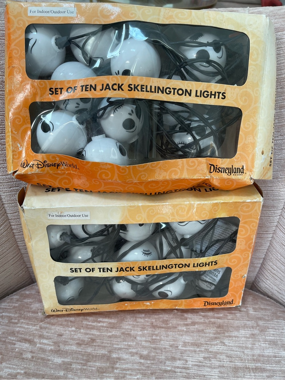 Nightmare Before Christmas Jack Skeleton Lights (2) Sets of 10 Lights See Pics